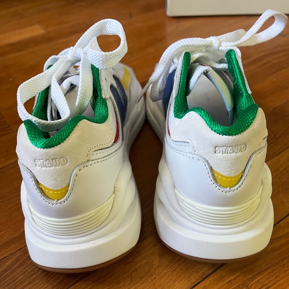 SOLD - New Balance X STAUD Leather Color Block Sneakers - Picture 3 of 5